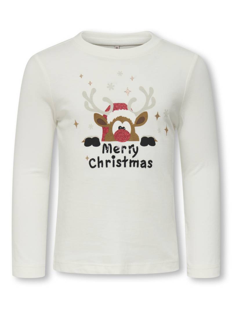 KIDS ONLY - KMGXMAS LIFE YRSA CHRISTMAS L/S TOP JRS cloud dancer - Gr. - 122 von KIDS ONLY