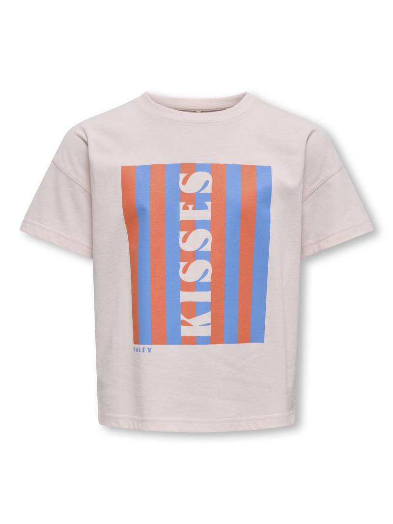 KIDS ONLY - KOGABELONE S/S OVZ WORD TOP BOX JRS mauve chalk von KIDS ONLY