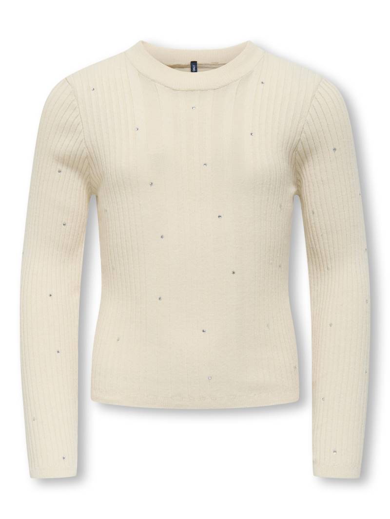KIDS ONLY - KOGALLY LIFE LS RIB BLING O-NECK CP KNT ecru von KIDS ONLY