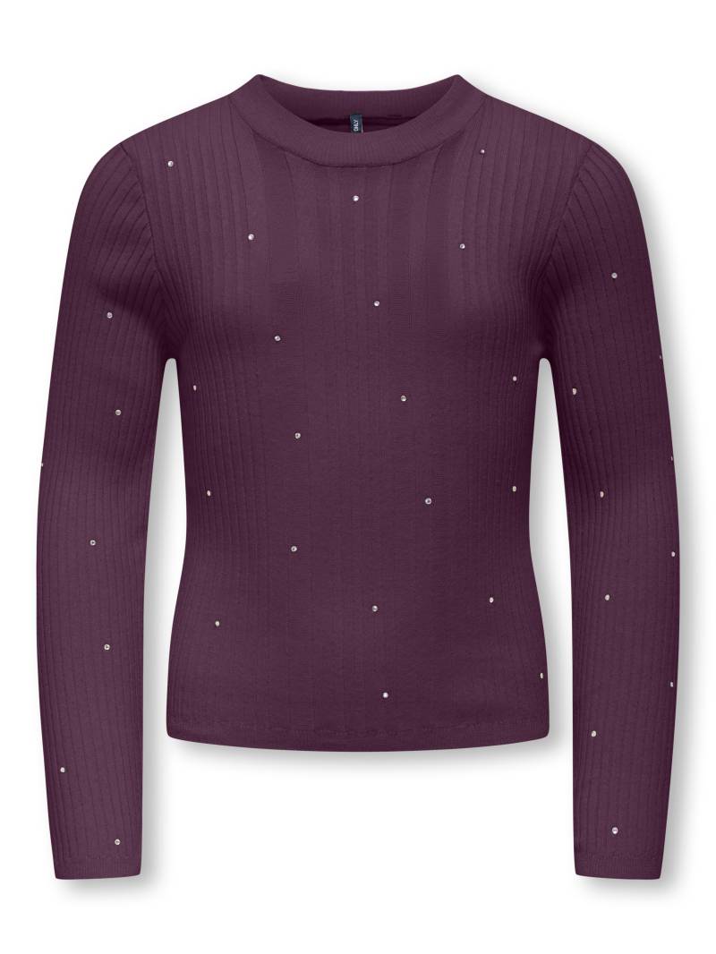 KIDS ONLY - KOGALLY LIFE LS RIB BLING O-NECK CP KNT mauve wine von KIDS ONLY