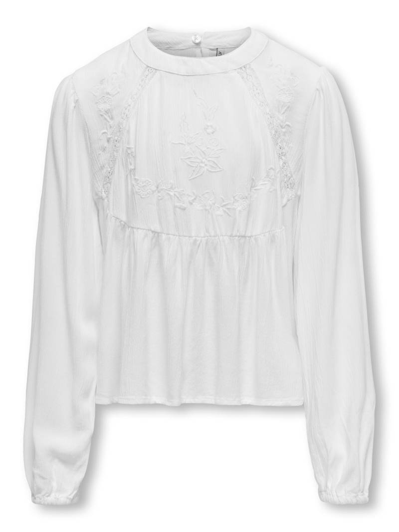 KIDS ONLY - KOGALMA L/S EMB. DETAIL TOP WVN bright white - Gr. - 152 von KIDS ONLY