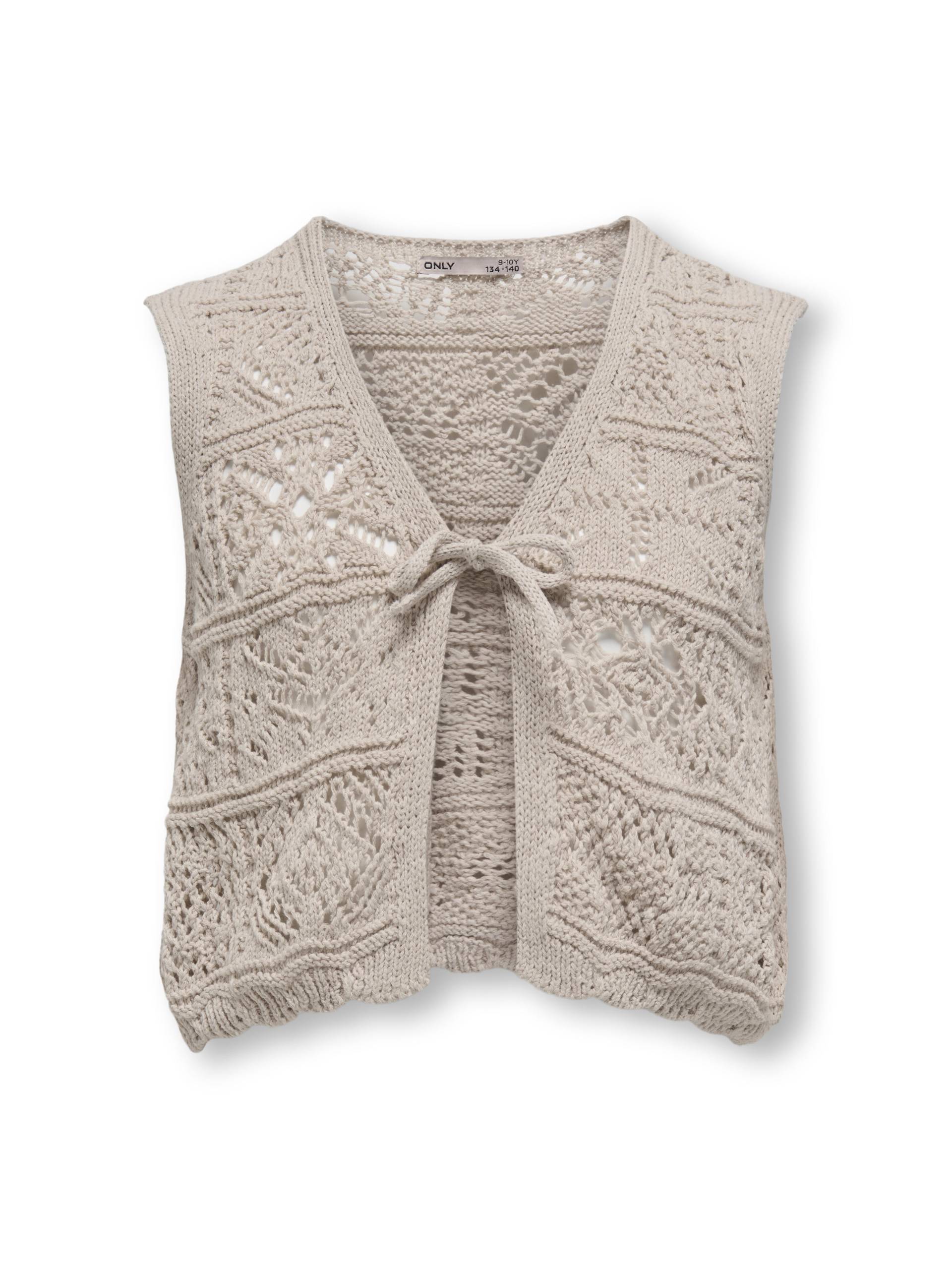 KIDS ONLY - KOGBEACH LIFE S/L VEST KNT pumice stone von KIDS ONLY