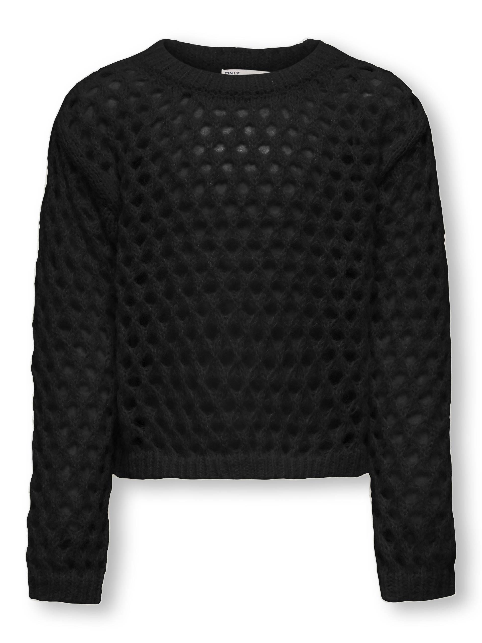 KIDS ONLY - KOGBILLIE L/S LIFE SHORT O-NECK KNT black von KIDS ONLY