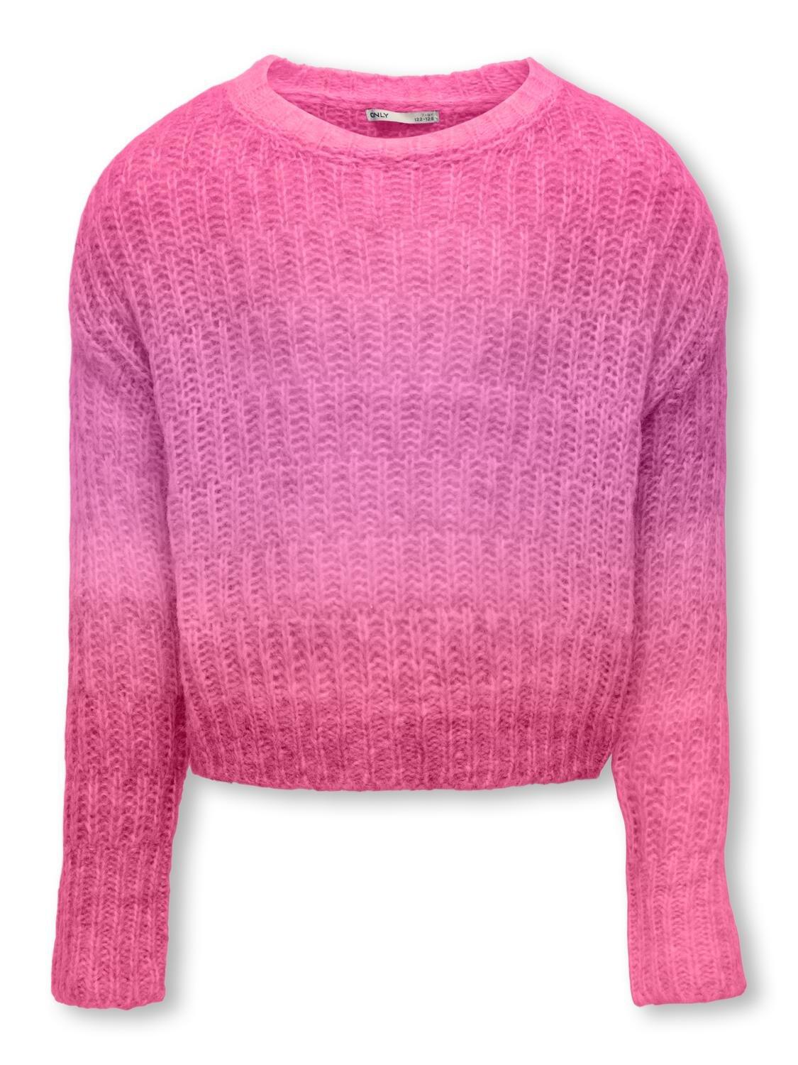 KIDS ONLY - KOGCALA LS O-NECK WOOL KNT fuchsia purple von KIDS ONLY