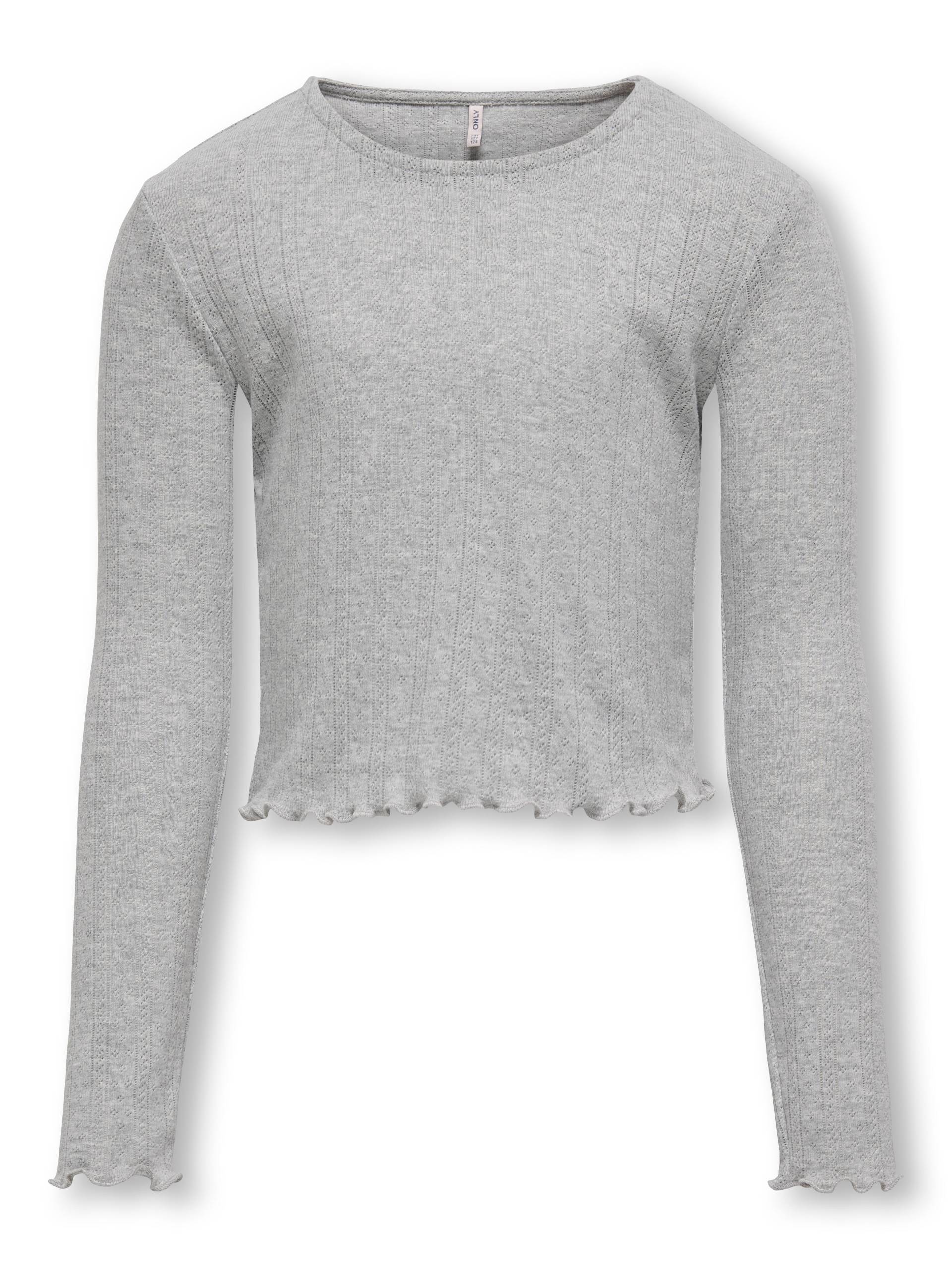 KIDS ONLY - KOGCARLOTTA L/S TOP JRS light grey melange von KIDS ONLY