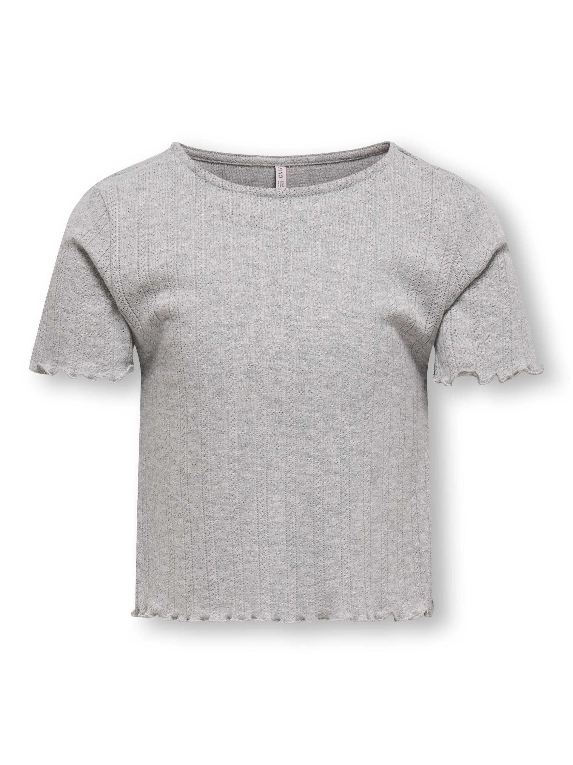 KIDS ONLY - KOGCARLOTTA LIFE S/S TOP JRS NOOS light grey melange von KIDS ONLY