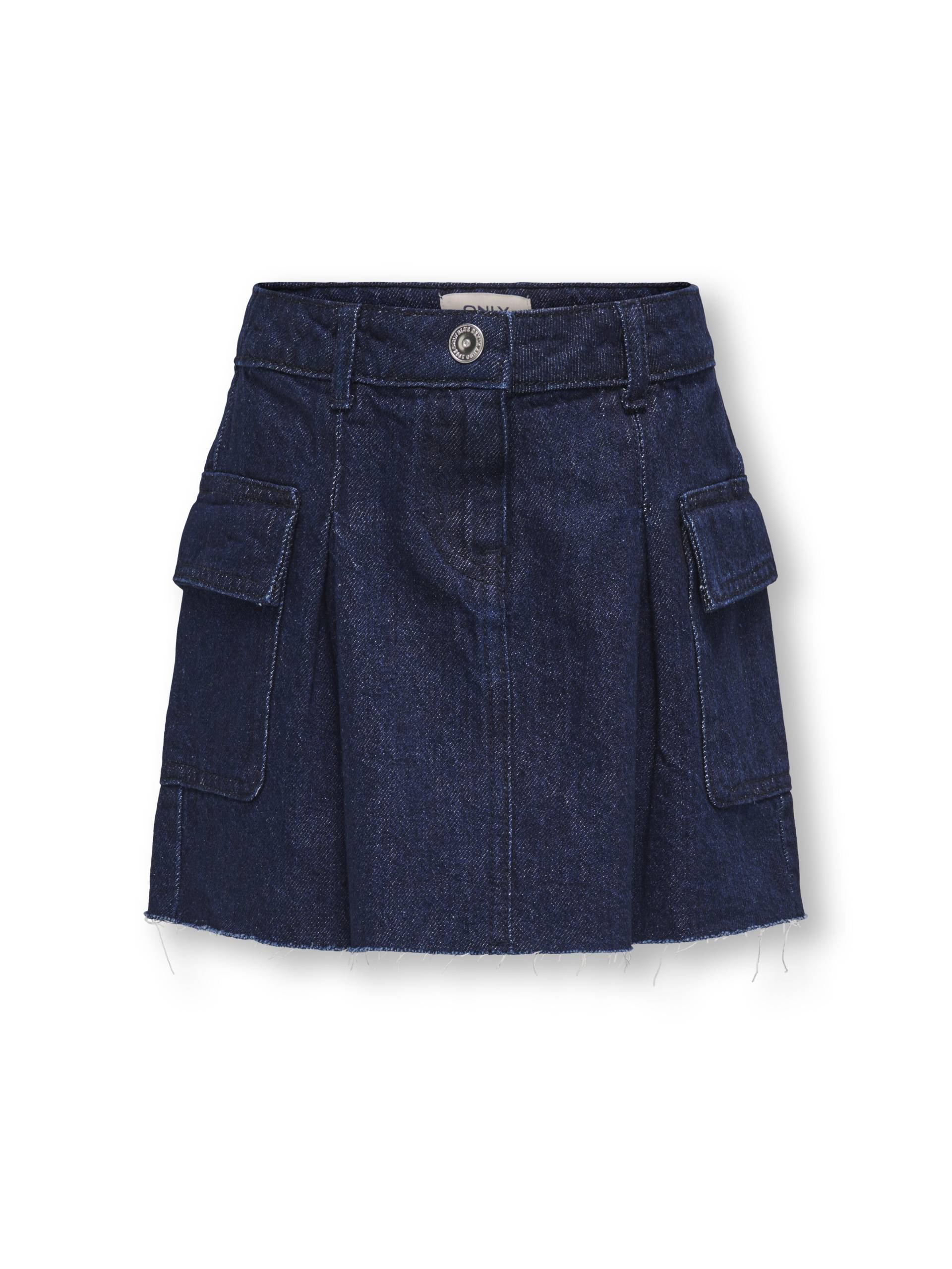 KIDS ONLY - KOGCLEO PLEATED DNM CARGO SKIRT AZG dark blue denim - Gr. - 164 von KIDS ONLY