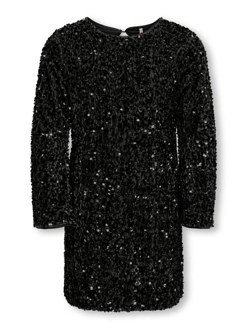 KIDS ONLY - KOGCONFIDENCE LIFE LS SEQ FLRD DRESS JRS black von KIDS ONLY