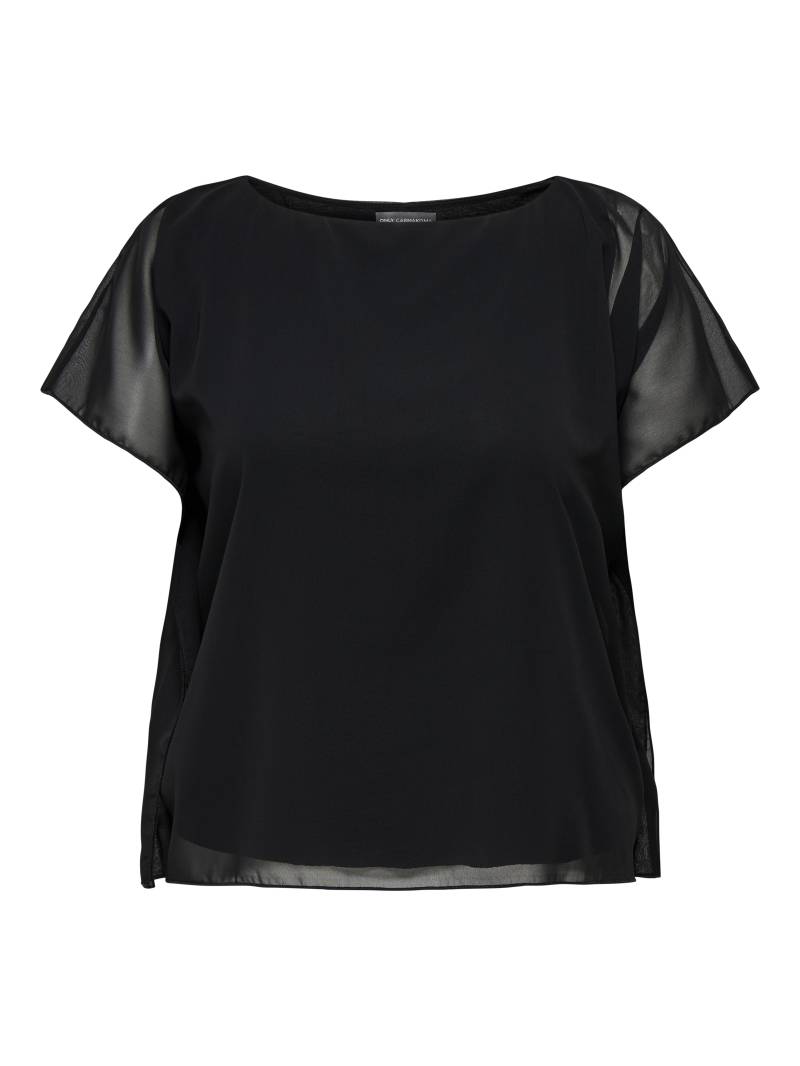 ONLY CARMAKOMA - CARCOKO S/S O-NECK TOP WVN black - Gr. - 52 von ONLY CARMAKOMA