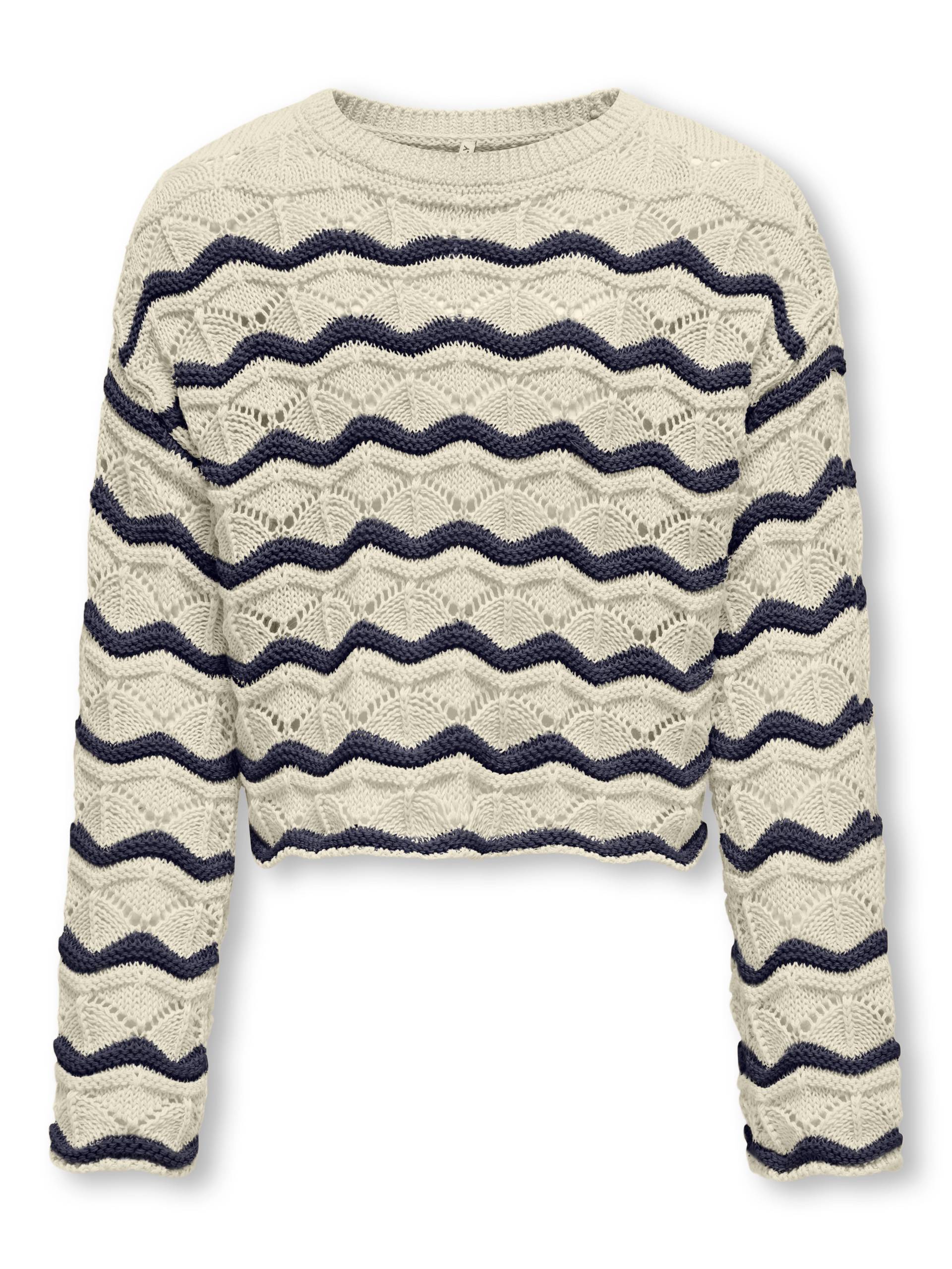 KIDS ONLY - KOGDONNA LS O-NECK STRIPE STRUCTURE KNT birch von KIDS ONLY