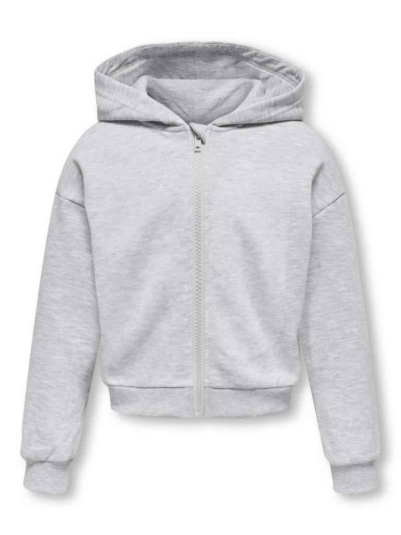 KIDS ONLY - KOGFAVE L/S ZIP HOOD SWT light grey melange von KIDS ONLY
