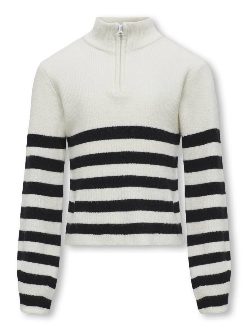 KIDS ONLY - KOGFRANCA HALF ZIP L/S STRIPE KNT cloud dancer von KIDS ONLY
