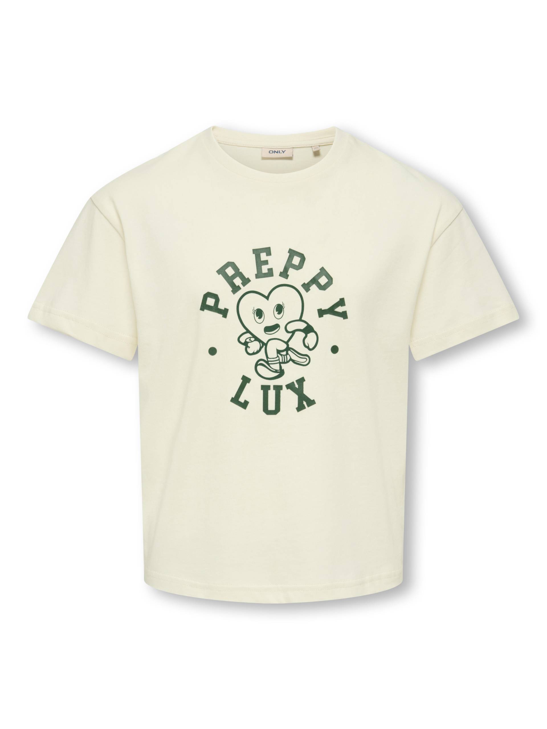 KIDS ONLY - KOGGITTA S/S BOXY PRINTED TOP JRS cloud dancer von KIDS ONLY