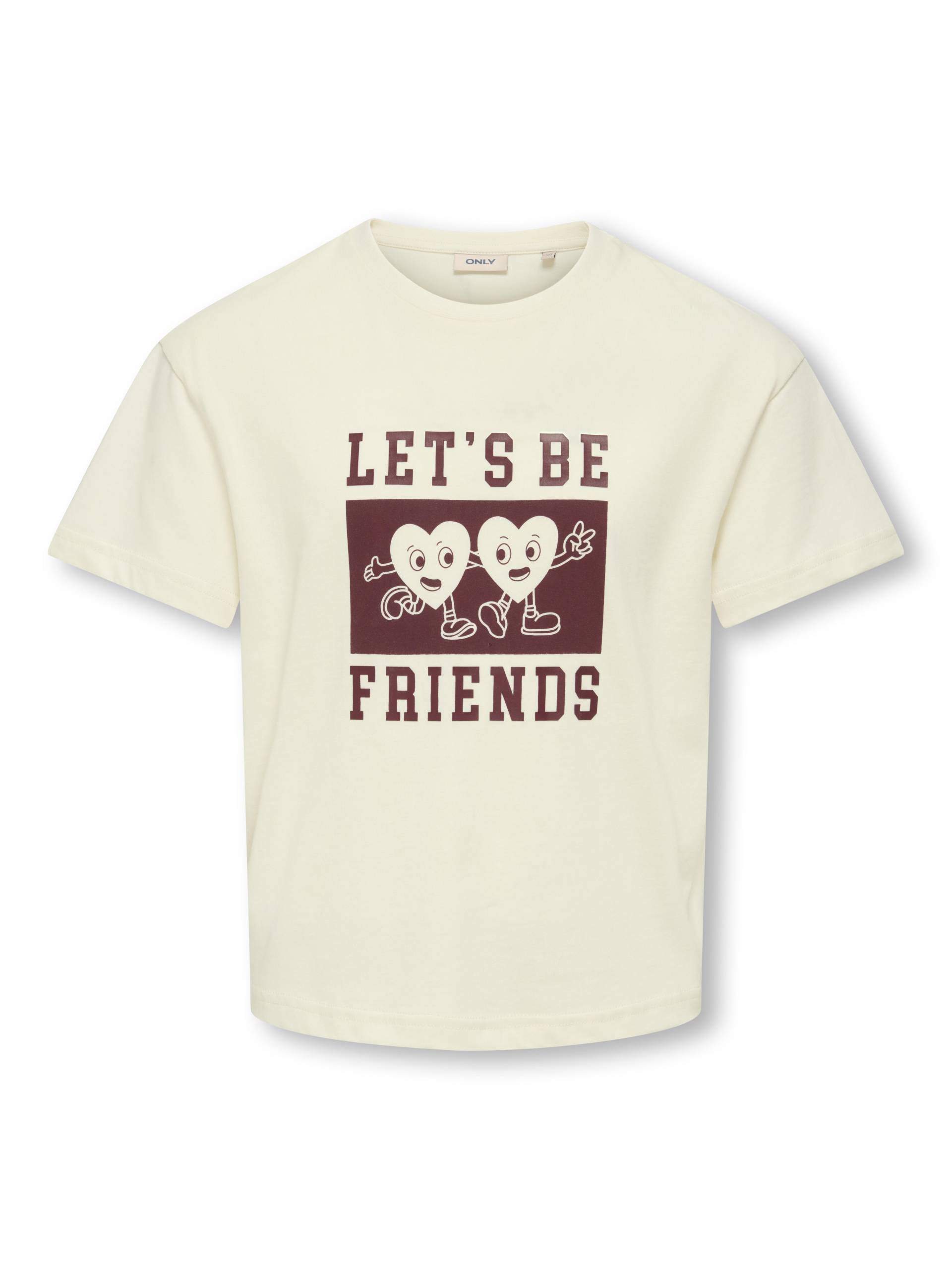 KIDS ONLY - KOGGITTA S/S BOXY PRINTED TOP JRS cloud dancer von KIDS ONLY