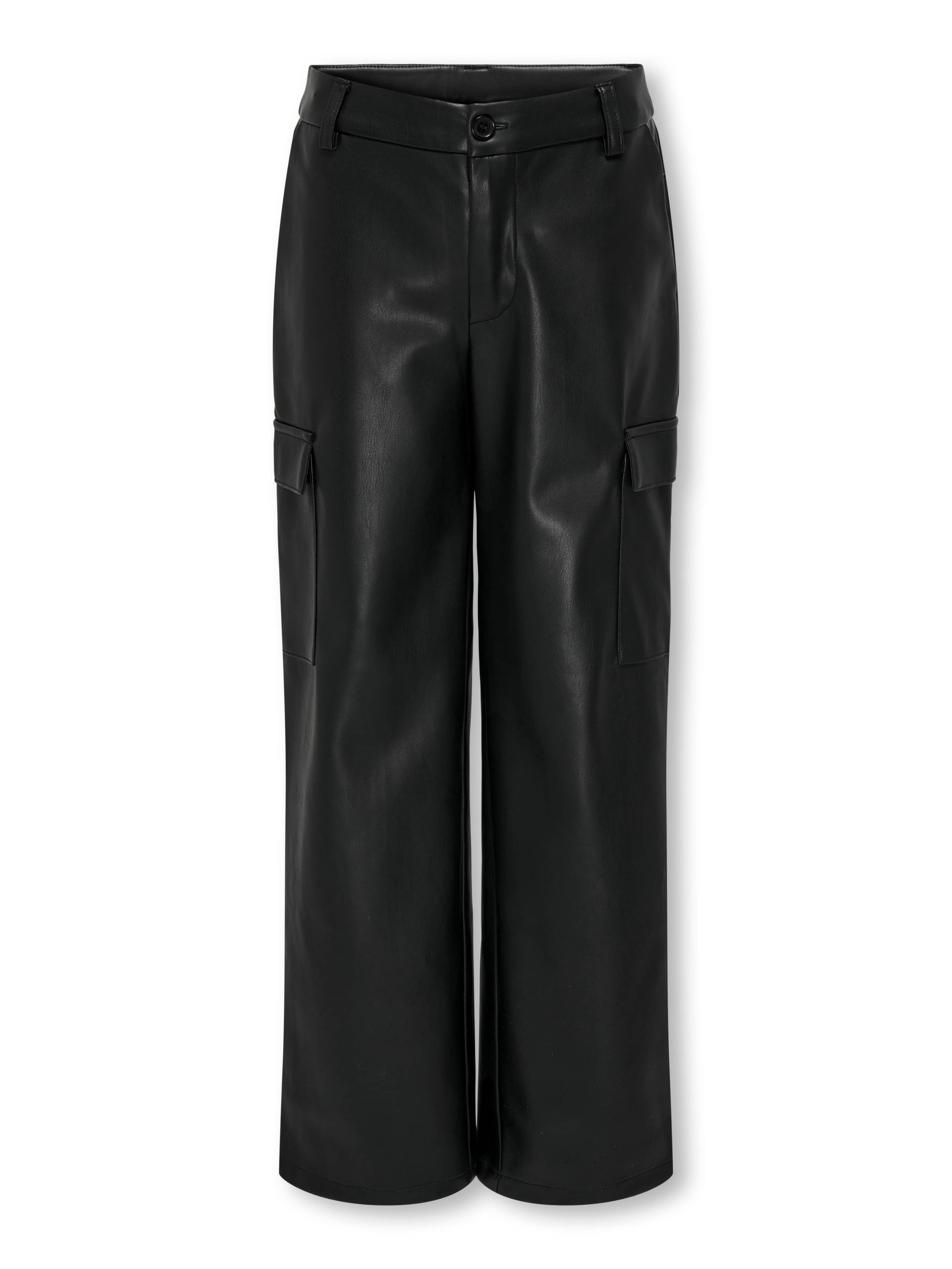 KIDS ONLY - KOGHERO FAUX LEATHER CARGO PANT PNT black - Gr. - 158 von KIDS ONLY