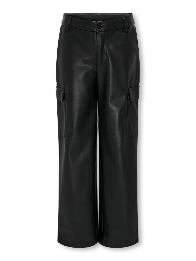 KIDS ONLY - KOGHERO FAUX LEATHER CARGO PANT PNT black - Gr. - 158 von KIDS ONLY