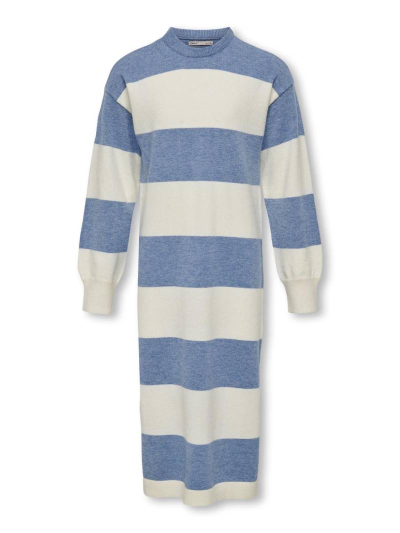 KIDS ONLY - KOGIBI LS STRIPE MAXI O-NECK DRESS whitecap gray von KIDS ONLY