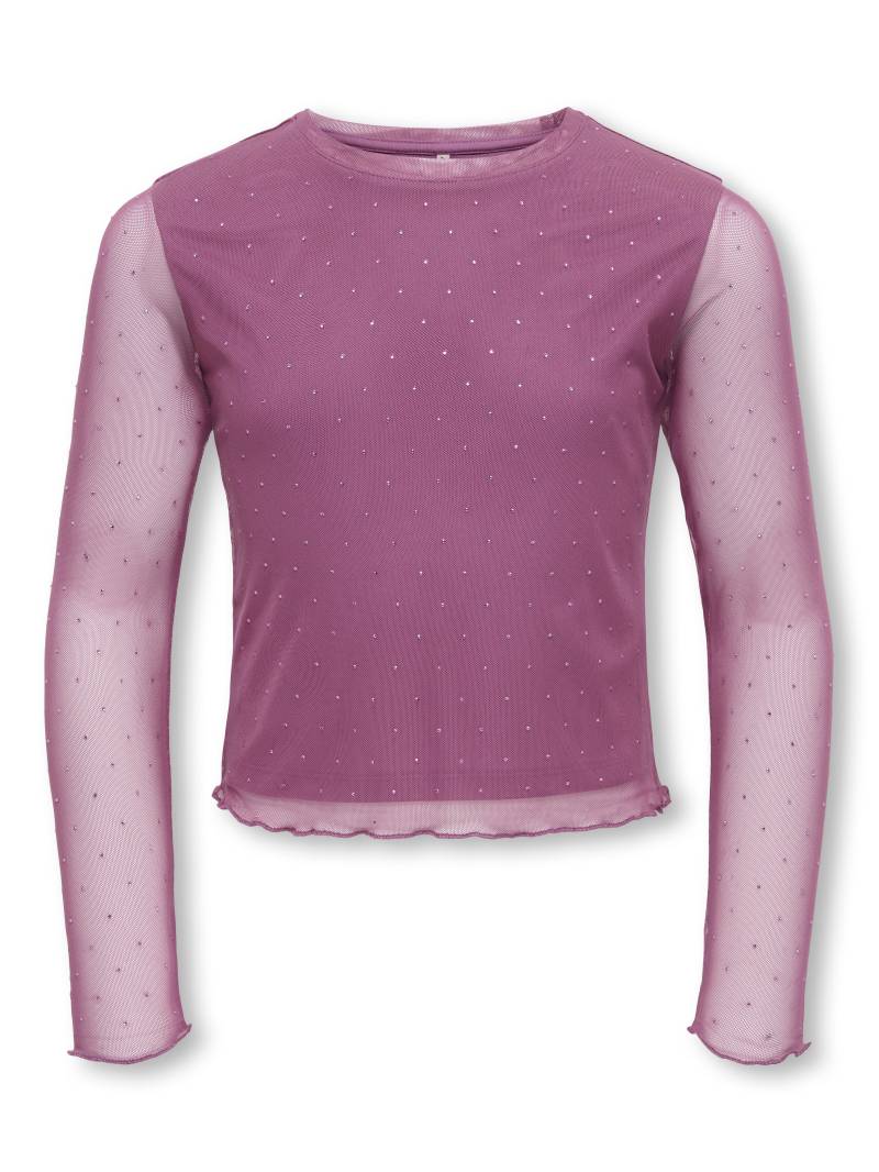 KIDS ONLY - KOGJADA LIFE L/S RHINESTONE MESH TOP JRS rose wine von KIDS ONLY