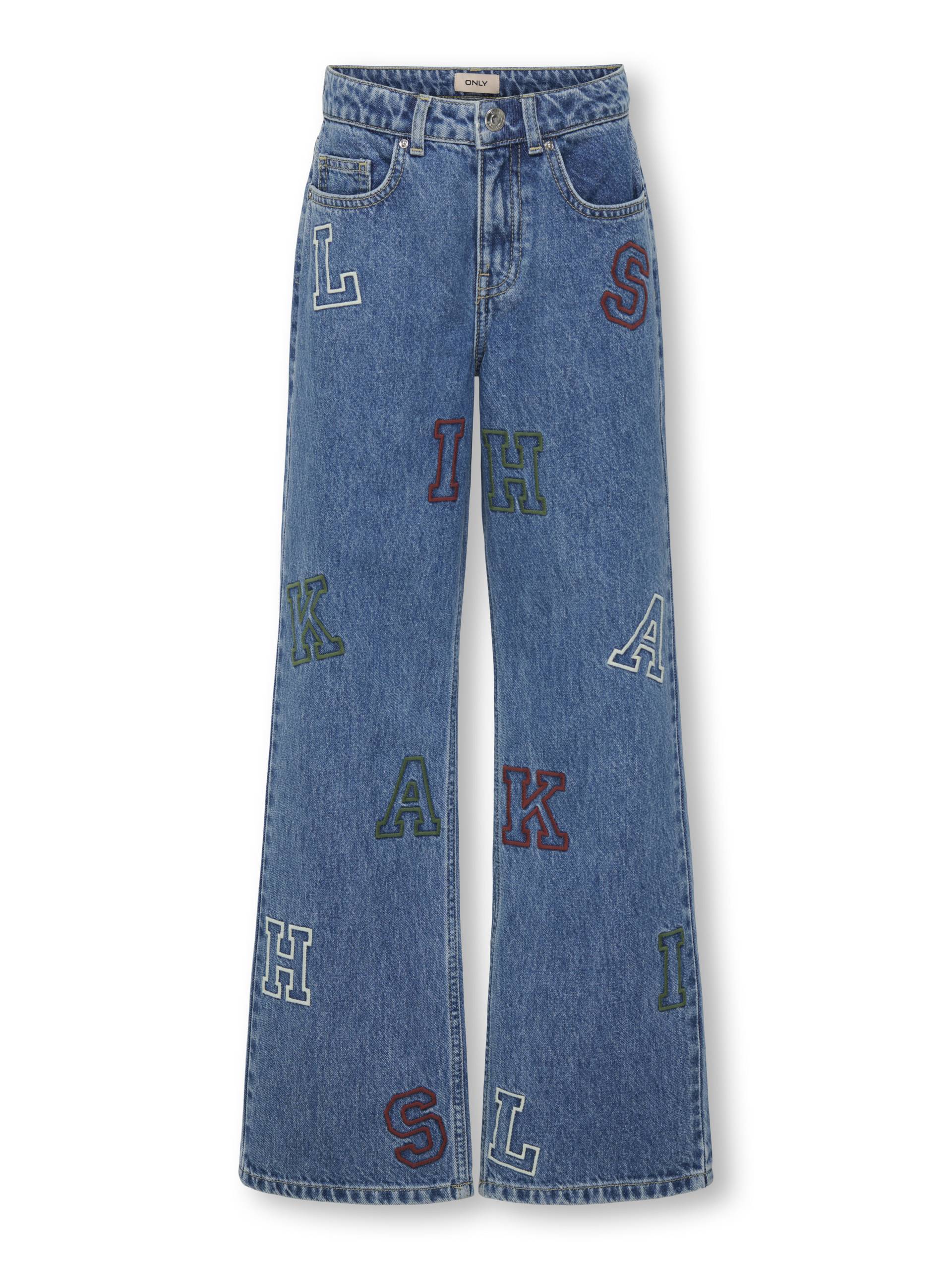 KIDS ONLY - KOGJUICY HW WIDE LEG COLLEGE JEANS DNM medium blue denim - Gr. - 140 von KIDS ONLY