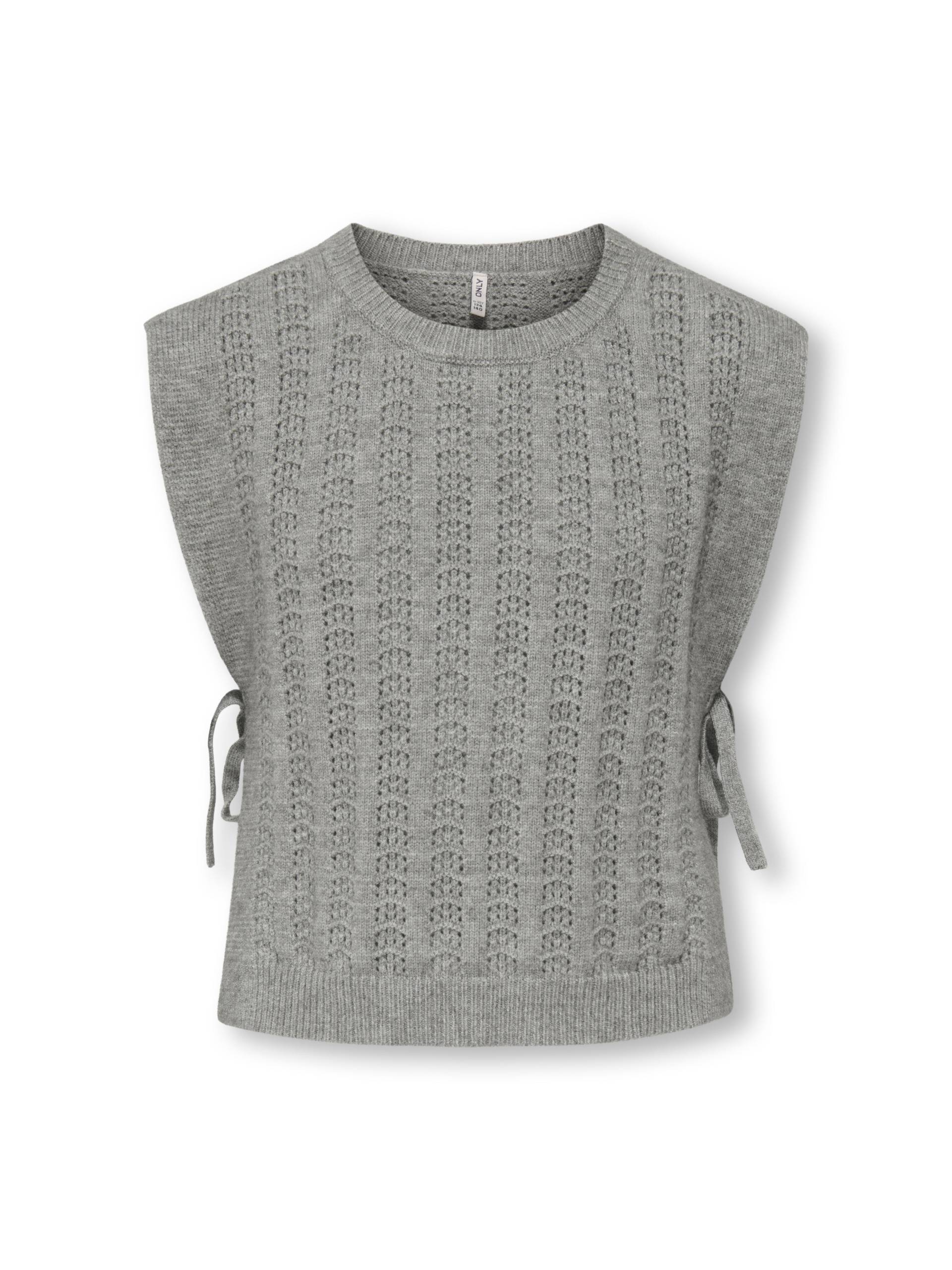 KIDS ONLY - KOGKATIA LIFE O-NECK VEST KNT medium grey melange von KIDS ONLY