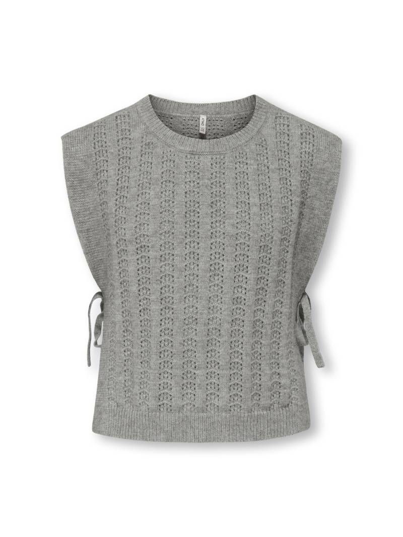 KIDS ONLY - KOGKATIA LIFE O-NECK VEST KNT medium grey melange von KIDS ONLY