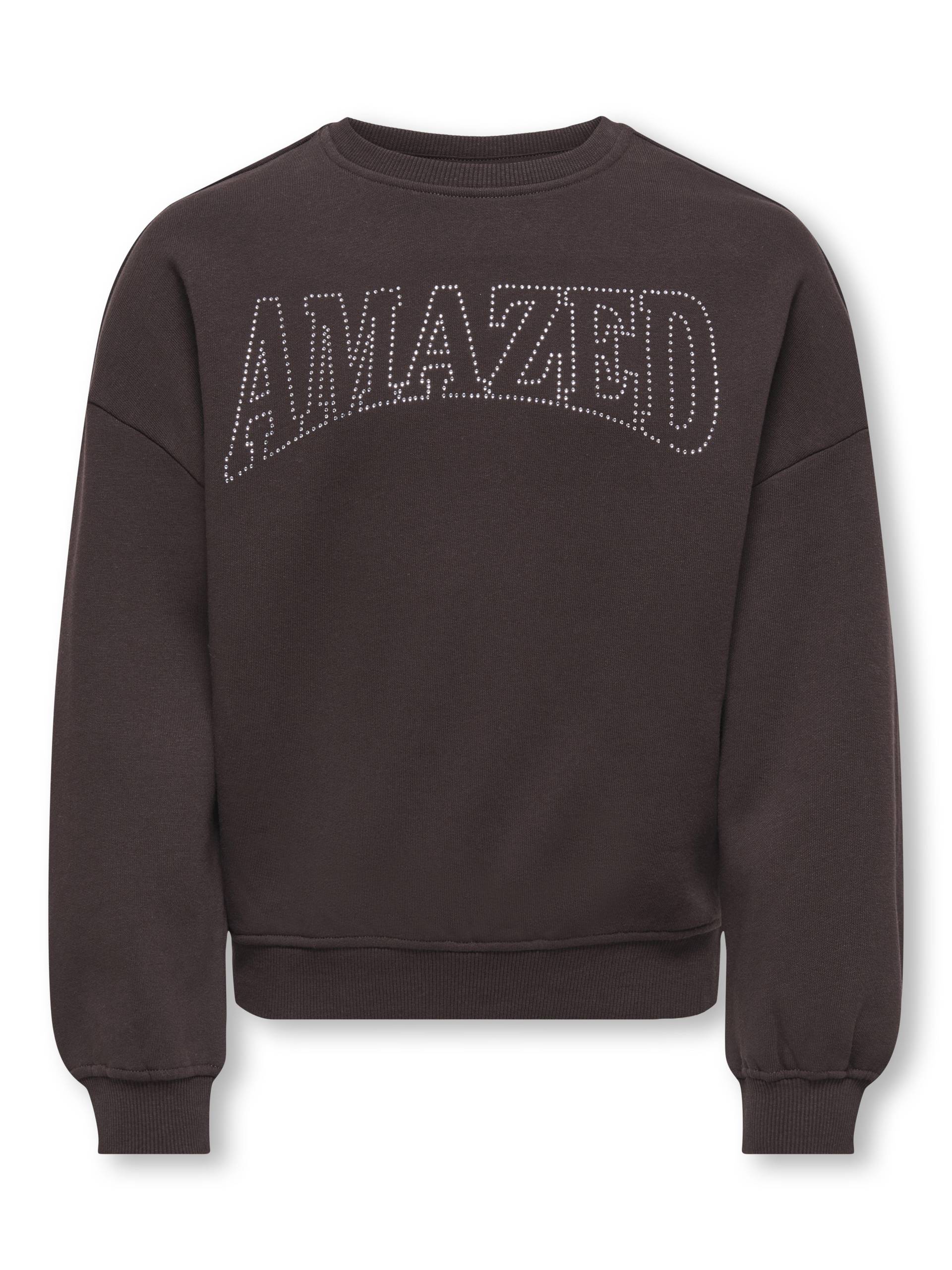 KIDS ONLY - KOGKIKI LIFE L/S OVZ O-NECK STUD BRU SWT black coffee von KIDS ONLY