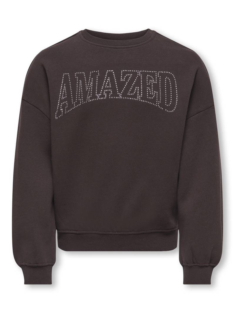 KIDS ONLY - KOGKIKI LIFE L/S OVZ O-NECK STUD BRU SWT black coffee von KIDS ONLY