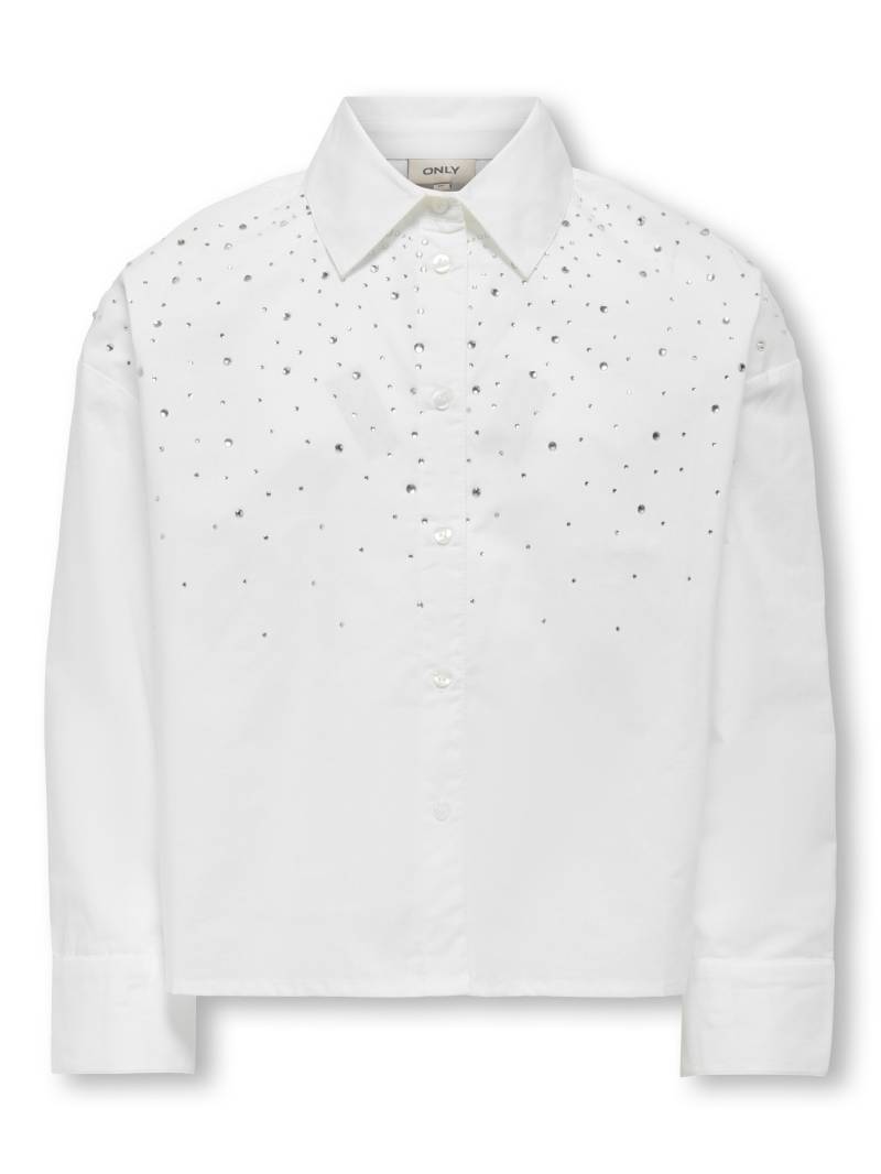 KIDS ONLY - KOGLINA STONE OVERSIZE L/S SHIRT WVN bright white - Gr. - 152 von KIDS ONLY
