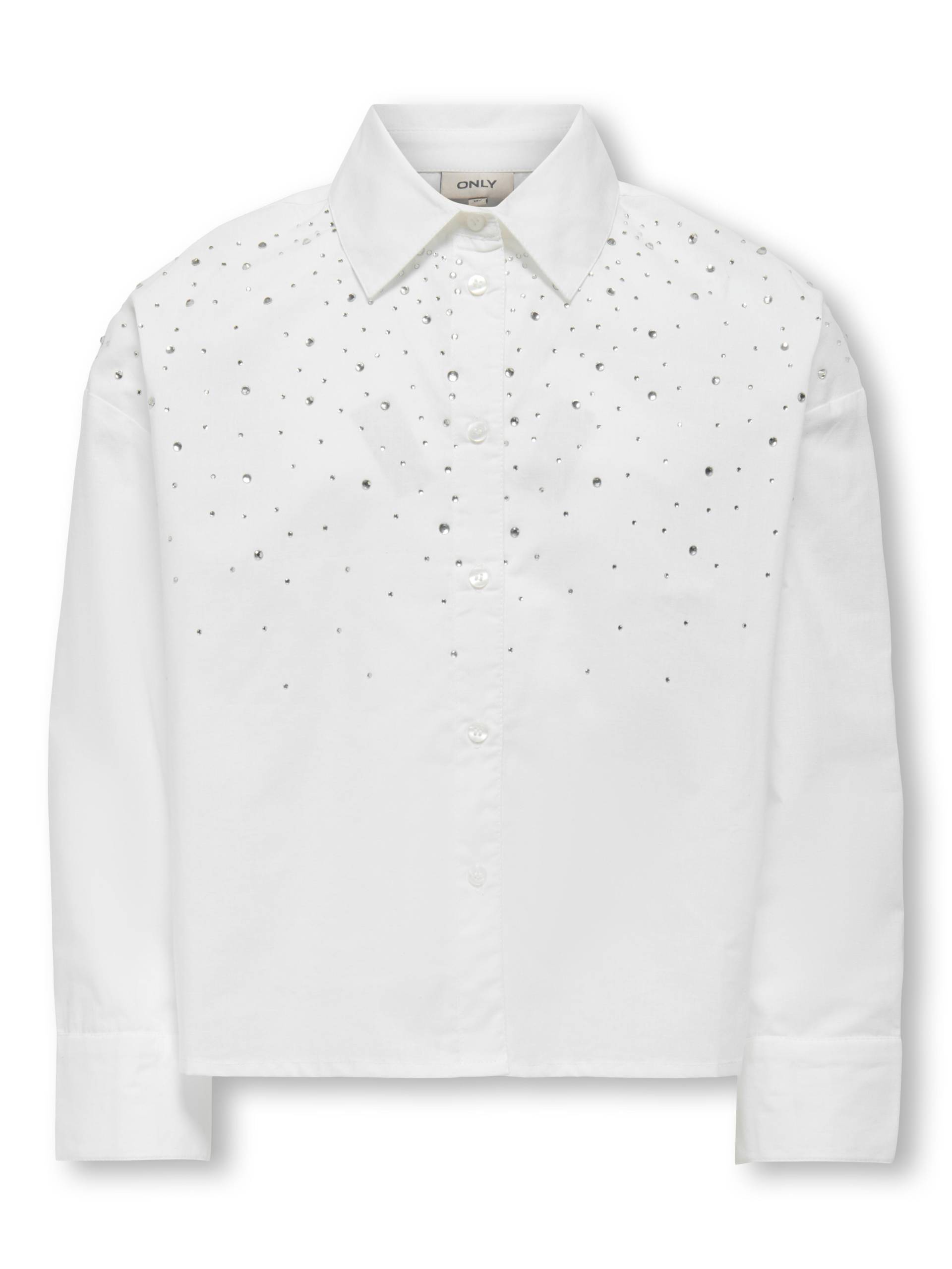 KIDS ONLY - KOGLINA STONE OVERSIZE L/S SHIRT WVN bright white - Gr. - 164 von KIDS ONLY