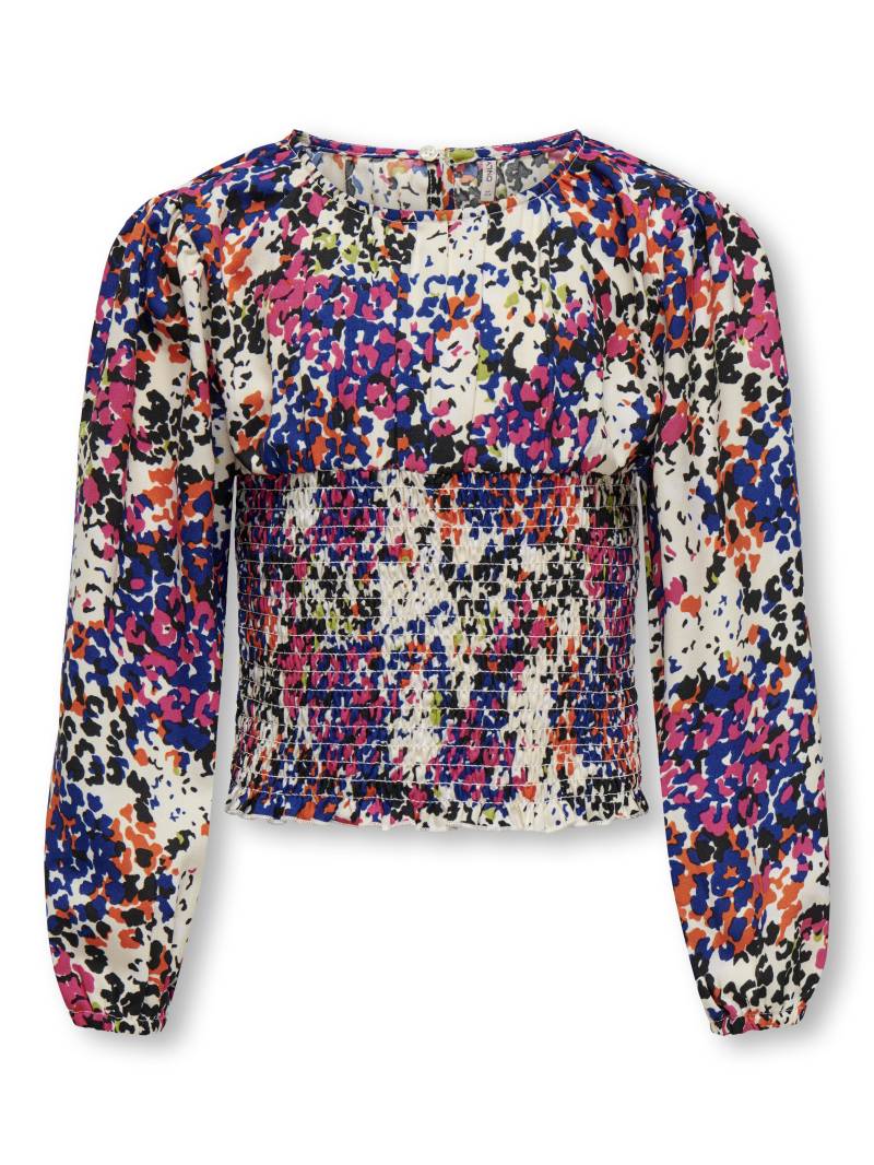 KIDS ONLY - KOGLUVA L/S AOP V-NECK SMOCK TOP PTM cloud dancer - Gr. - 164 von KIDS ONLY