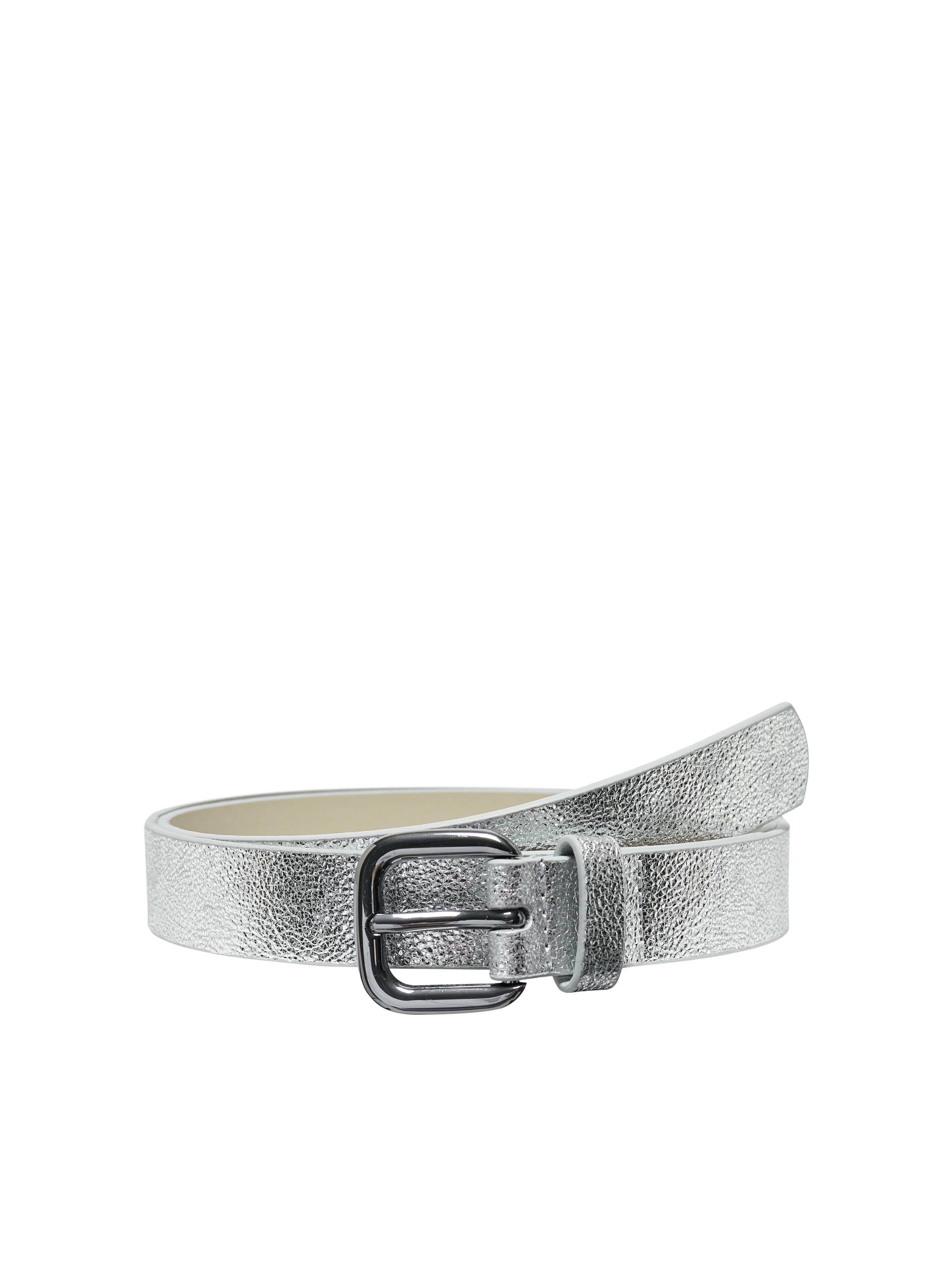 KIDS ONLY - KOGMADELINE SHINY PU JEANS BELT ACC silver - Gr. - 85 von KIDS ONLY