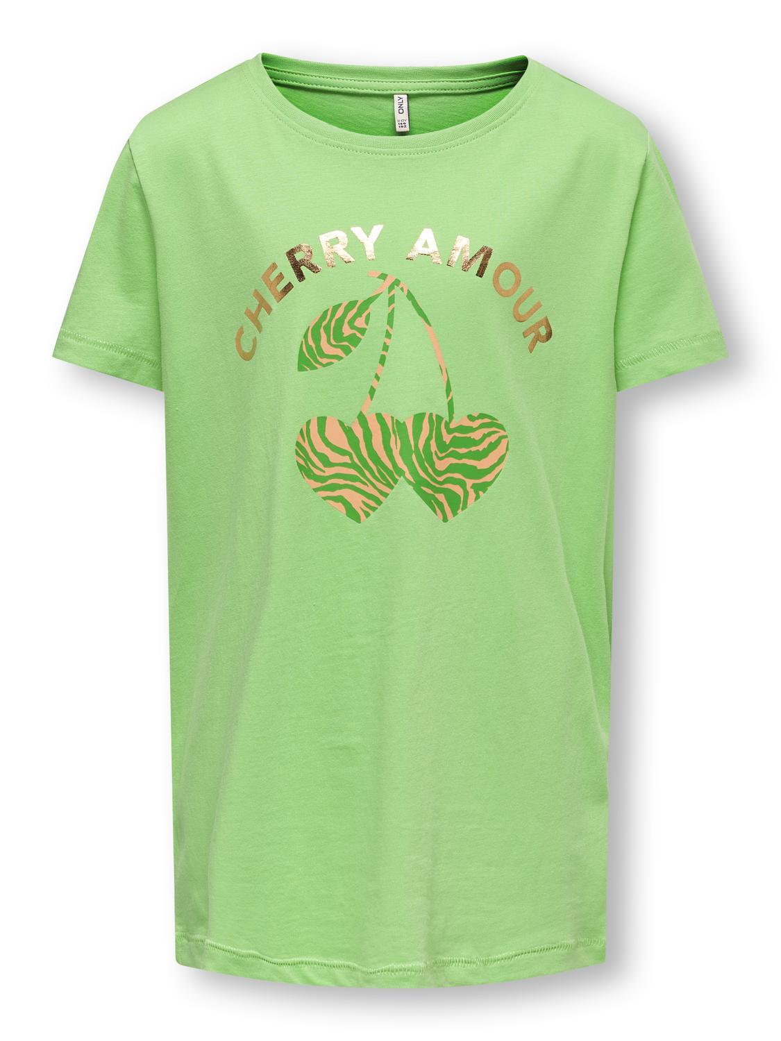 KIDS ONLY - KOGMAGGIE REG S/S CHERRY TOP BOX JRS summer green von KIDS ONLY