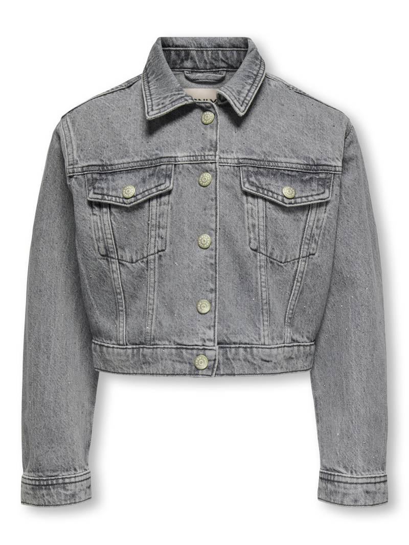 KIDS ONLY - KOGMALIBU L/S RHINESTONE JACKET DNM medium grey denim - Gr. - 152 von KIDS ONLY