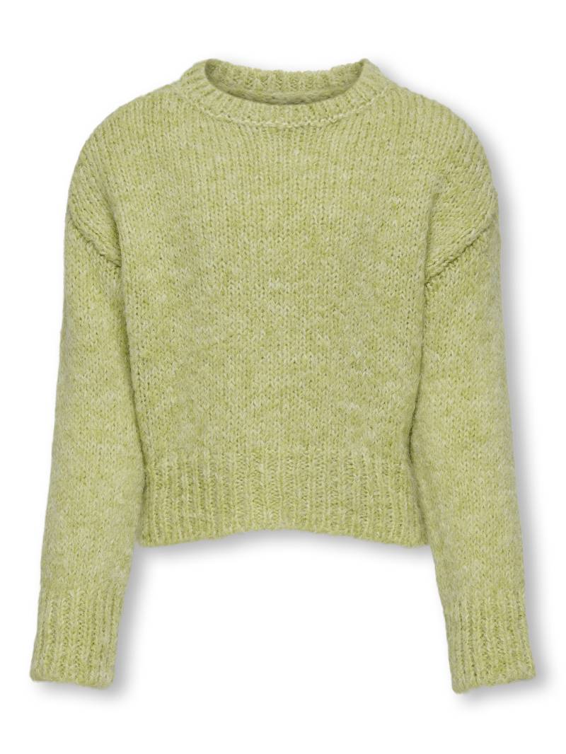 KIDS ONLY - KOGMARIE LS O-NECK SHORT KNT celery green von KIDS ONLY