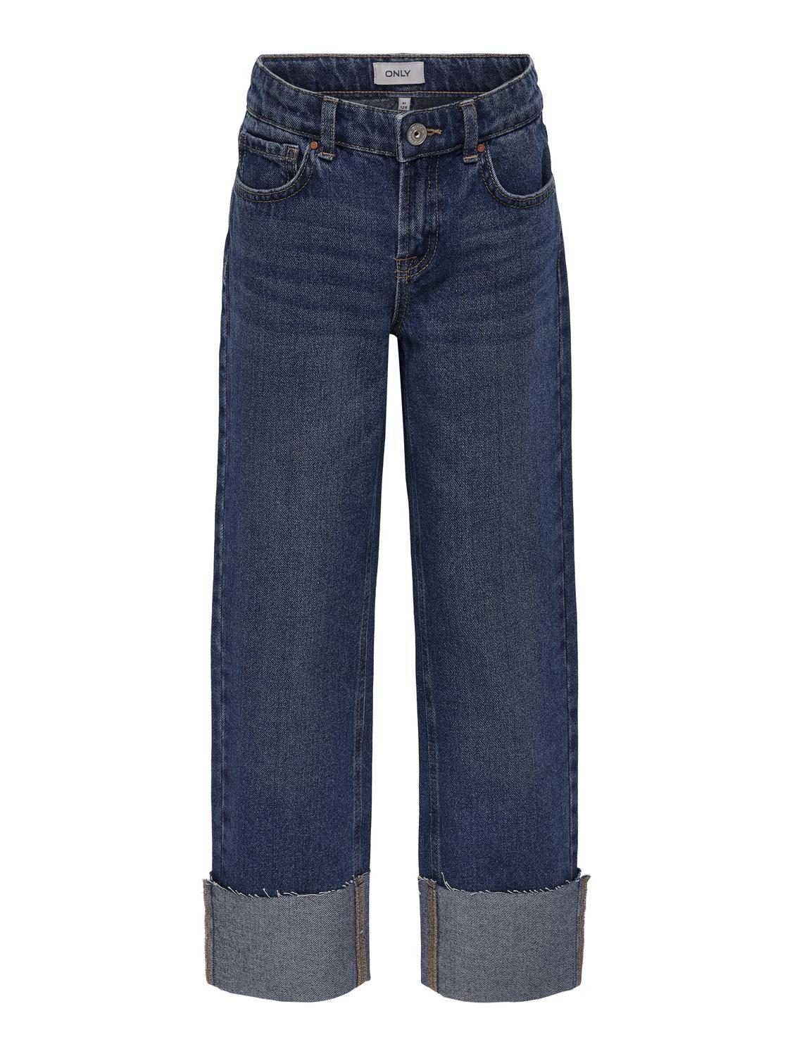 KIDS ONLY - KOGMEGAN STRAIGHT FOLD UP DNM PIM dark blue denim - Gr. - 164 von KIDS ONLY