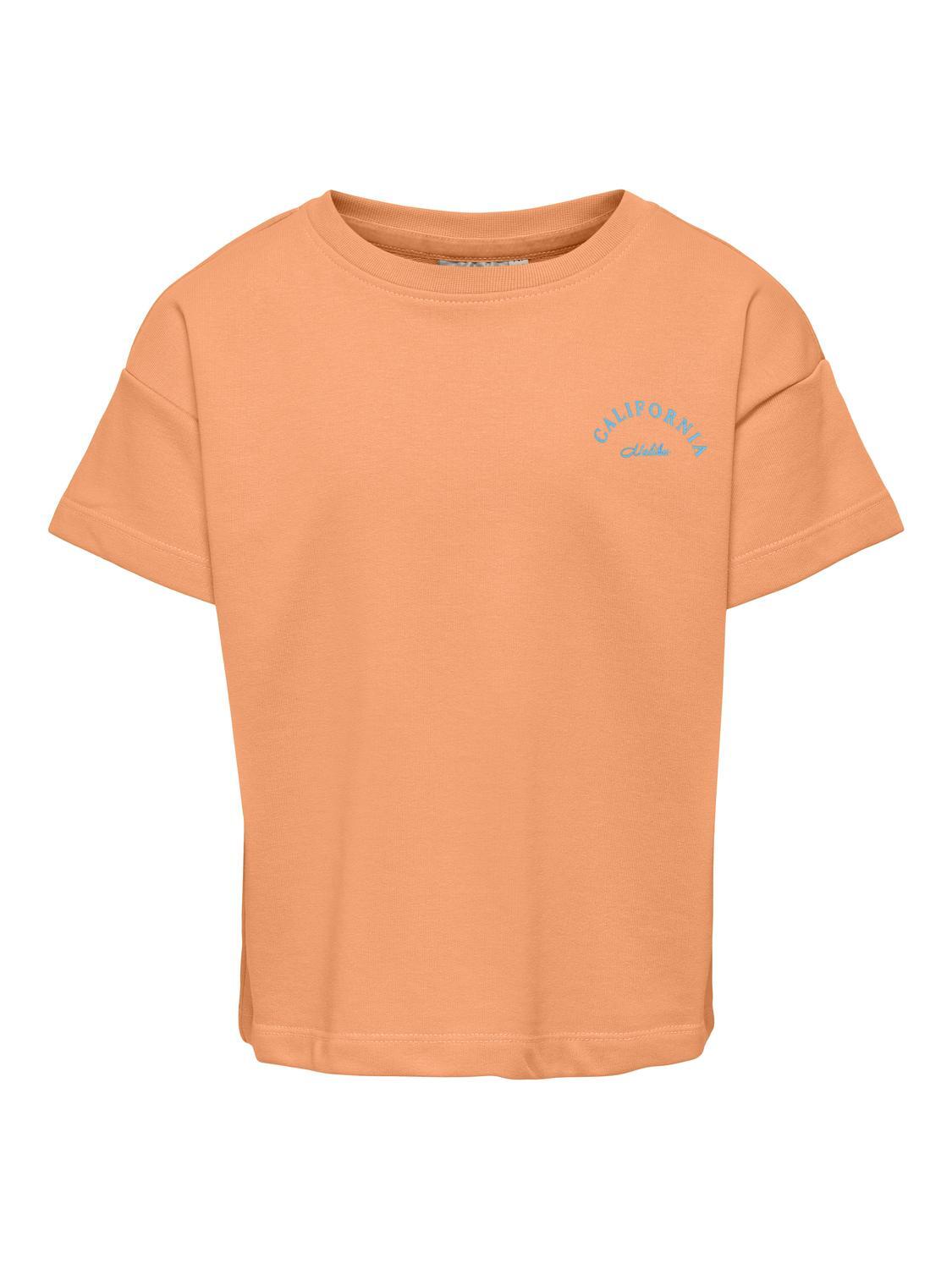 KIDS ONLY - KOGMINDY S/S O-NECK UB SWT orange chiffon von KIDS ONLY