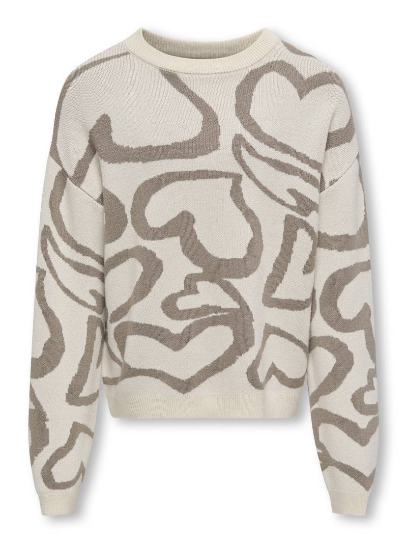 KIDS ONLY - KOGMONTANA LS JQ LOOSE O-NECK CP KNT birch von KIDS ONLY