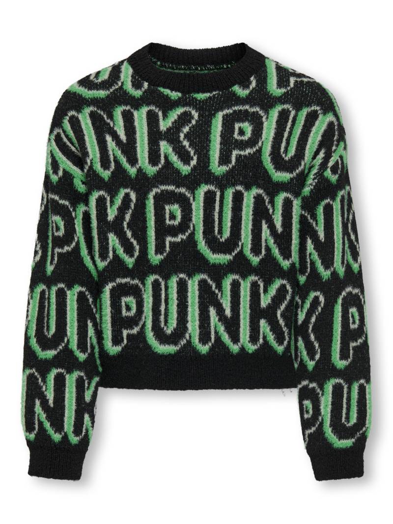 KIDS ONLY - KOGPUNK L/S O-NECK KNT black von KIDS ONLY