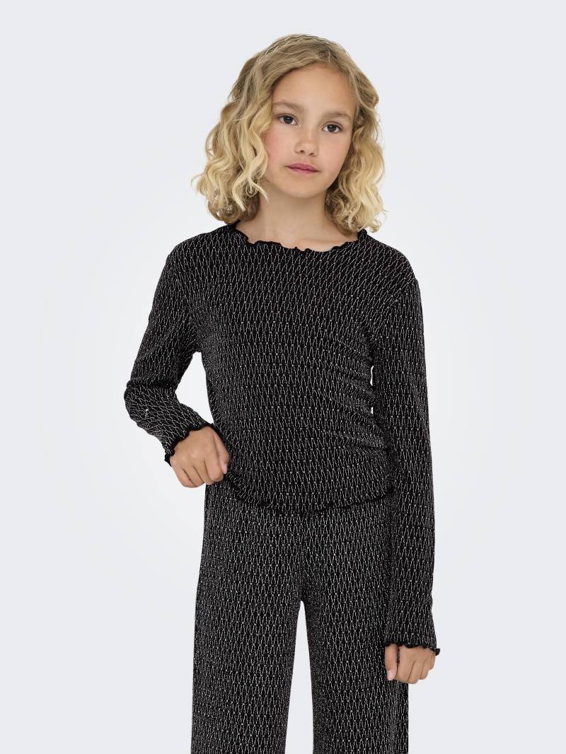 KIDS ONLY - KOGQUEEN L/S GLITTER TOP BF JRS black von KIDS ONLY