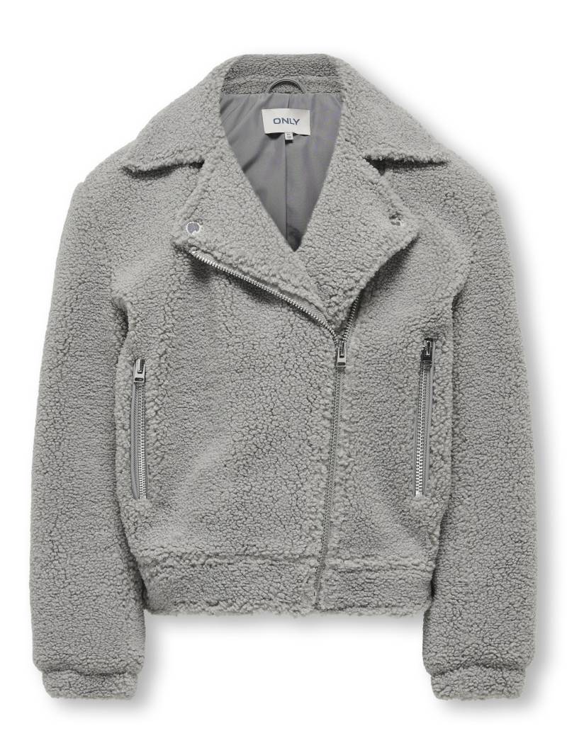 KIDS ONLY - KOGRIO TEDDY BIKER JACKET OTW thunderstorm - Gr. - 158 von KIDS ONLY