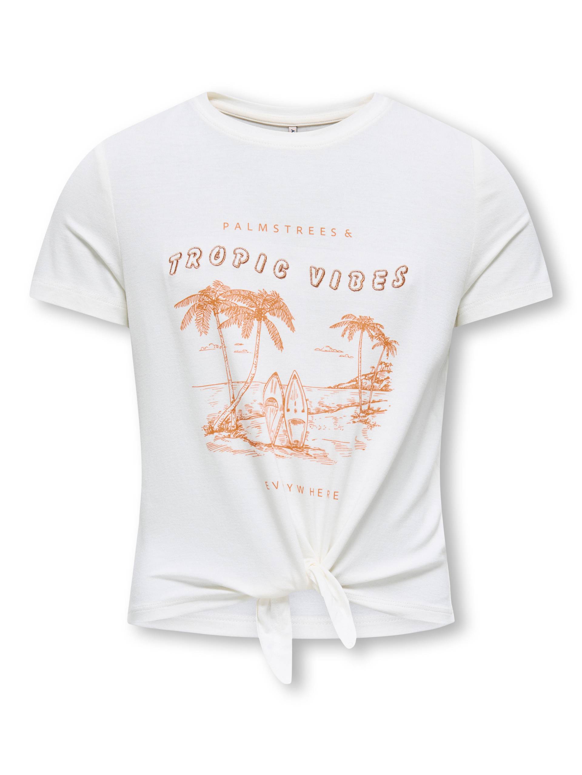 KIDS ONLY - KOGRITA S/S SHINY KNOT TOP BOX JRS cloud dancer von KIDS ONLY