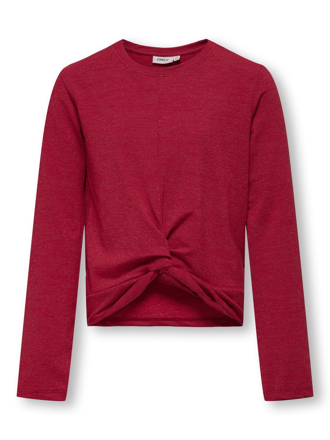 KIDS ONLY - KOGROMA L/S GLITTER KNOT TOP JRS von KIDS ONLY