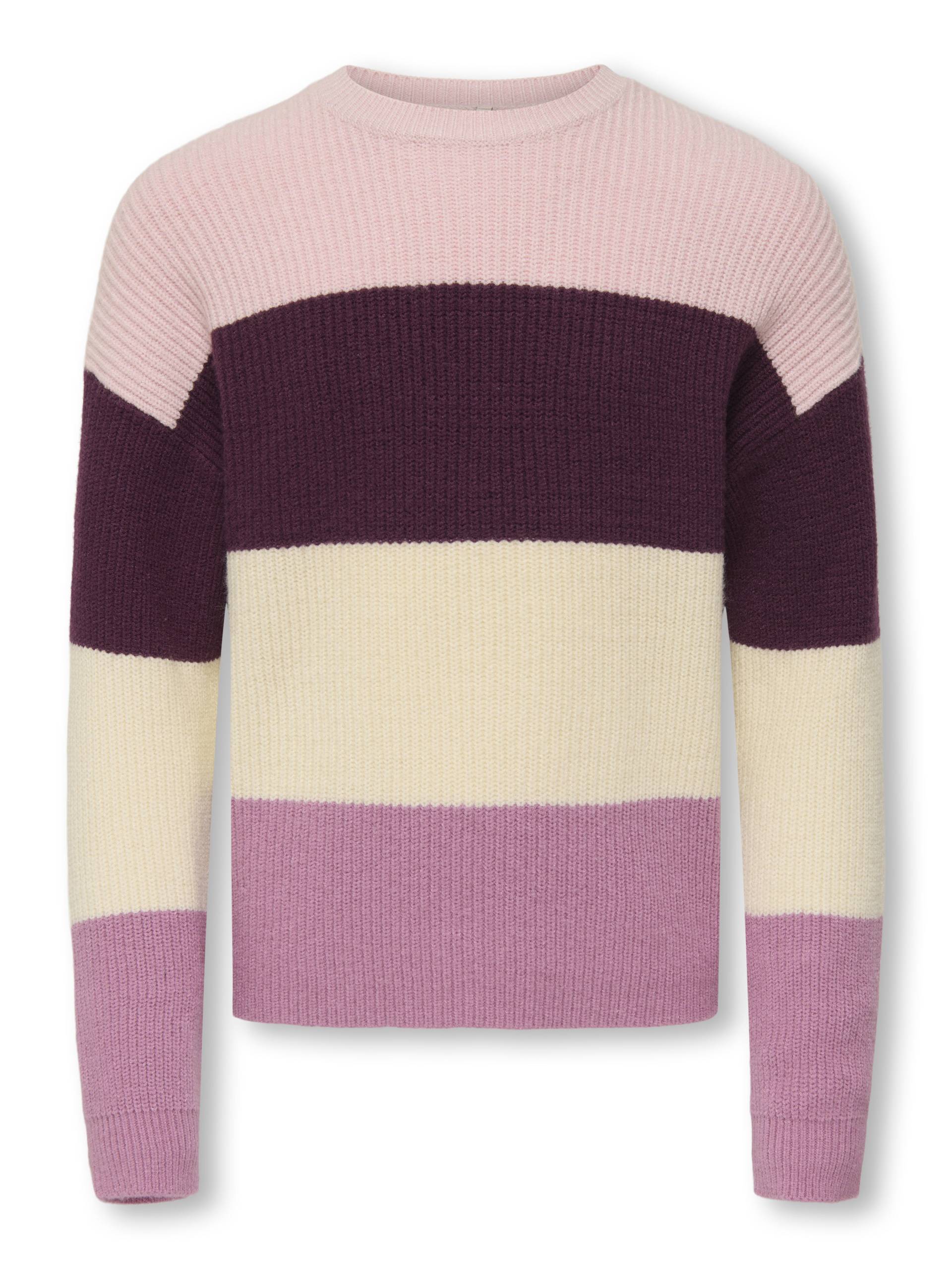 KIDS ONLY - KOGSANDY L/S STRIPE PULLOVER KNT NOOS mauve wine von KIDS ONLY