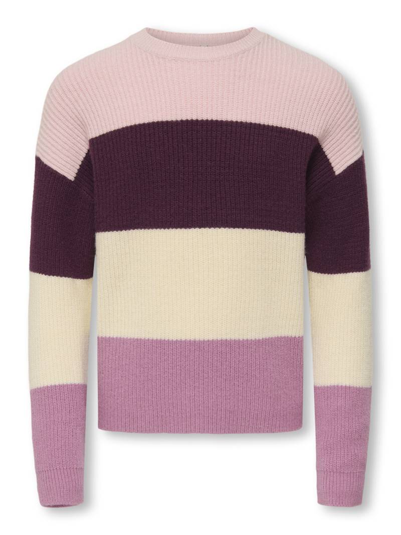 KIDS ONLY - KOGSANDY L/S STRIPE PULLOVER KNT NOOS mauve wine von KIDS ONLY