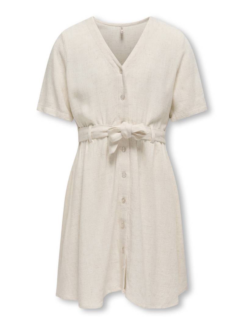 KIDS ONLY - KOGSIESTA S/S LINEN BLEND BELT DRESS PNT moonbeam - Gr. - 146 von KIDS ONLY