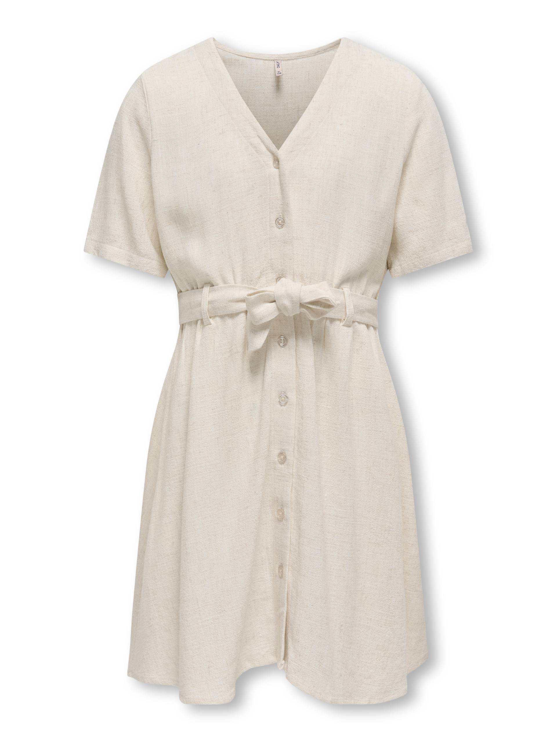 KIDS ONLY - KOGSIESTA S/S LINEN BLEND BELT DRESS PNT moonbeam - Gr. - 152 von KIDS ONLY