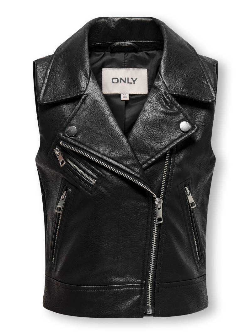 KIDS ONLY - KOGVERA FAUX LEATHER WAISTCOAT OTW black - Gr. - 158 von KIDS ONLY