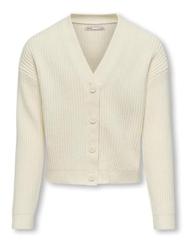 KIDS ONLY Damen Kogmandy Ls Short Boxy Cardigan KNT, Birch, 122-128 EU von KIDS ONLY