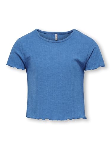 KIDS ONLY Mädchen Kognella S/S O-Neck Top Noos JRS T-Shirt, French Blue, 122-128 EU von KIDS ONLY