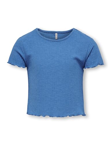 KIDS ONLY Mädchen Kognella S/S O-Neck Top Noos JRS T-Shirt, French Blue, 134-140 EU von KIDS ONLY
